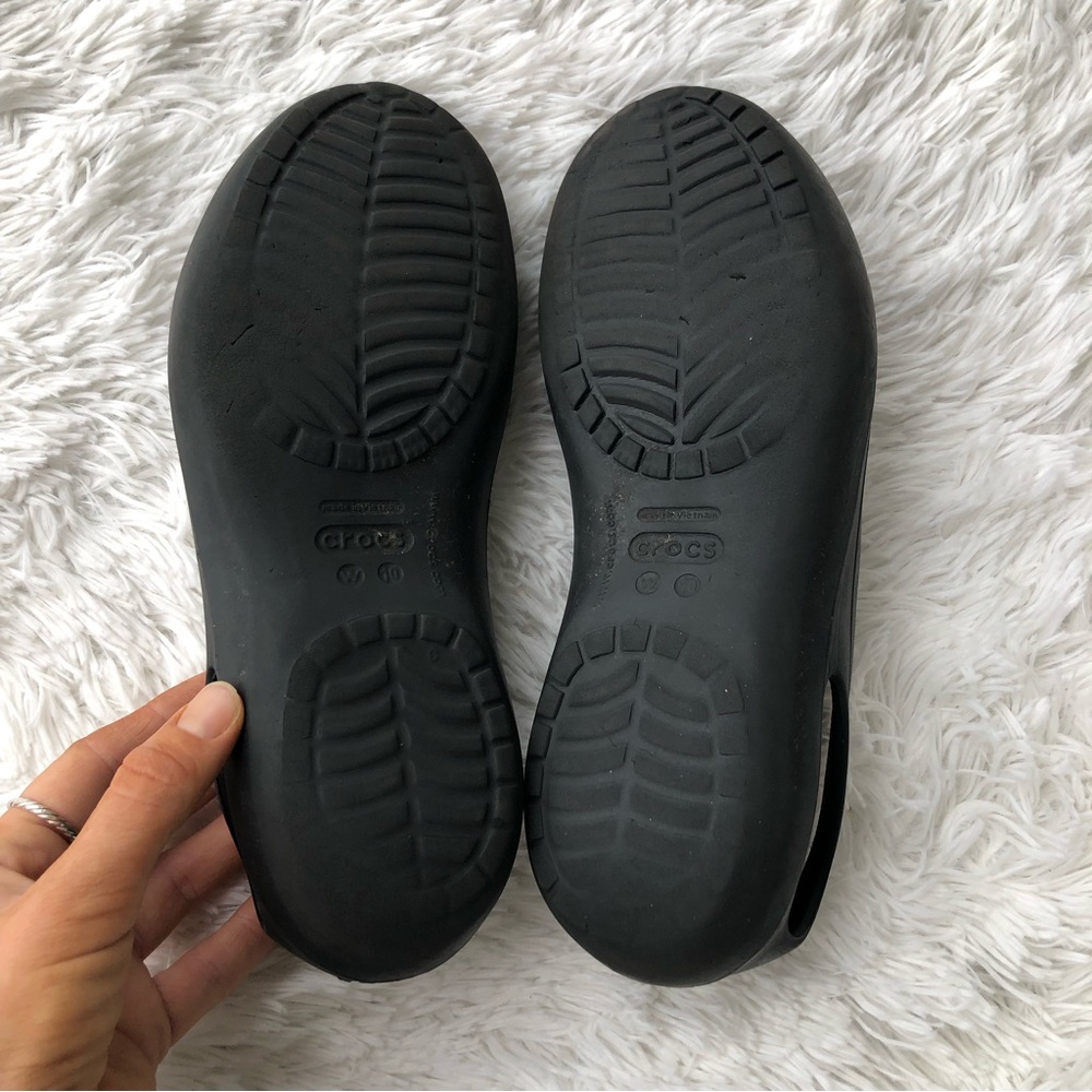CROCS • Womens Comfort Shoe Kadee Slip On Ballet Flat in Black/ Size 10 - Picture 4 of 14